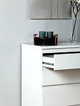 Комод Кастор, 5 ящиков, 65х40х112 см, белый | изображение 5