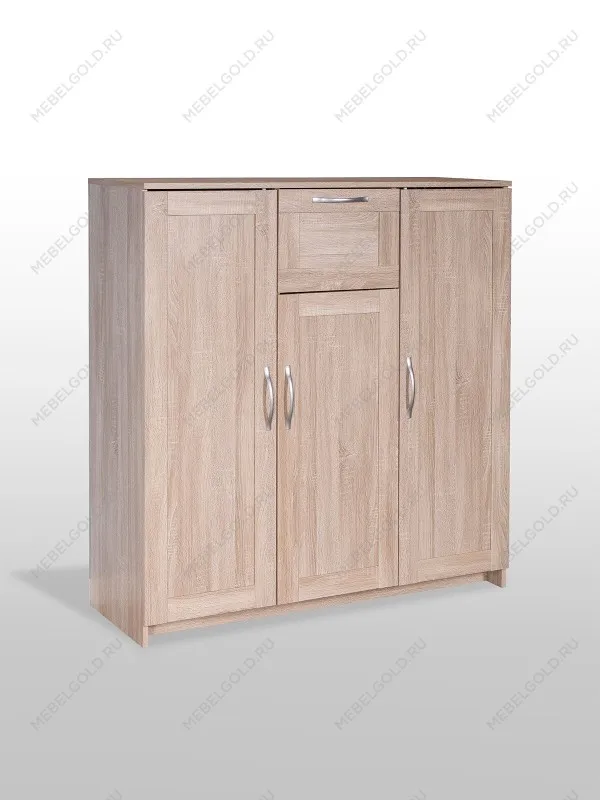 Тумба Сириус, 3 двери, 1 ящик, 117х41х124 см, дуб сонома | изображение 6