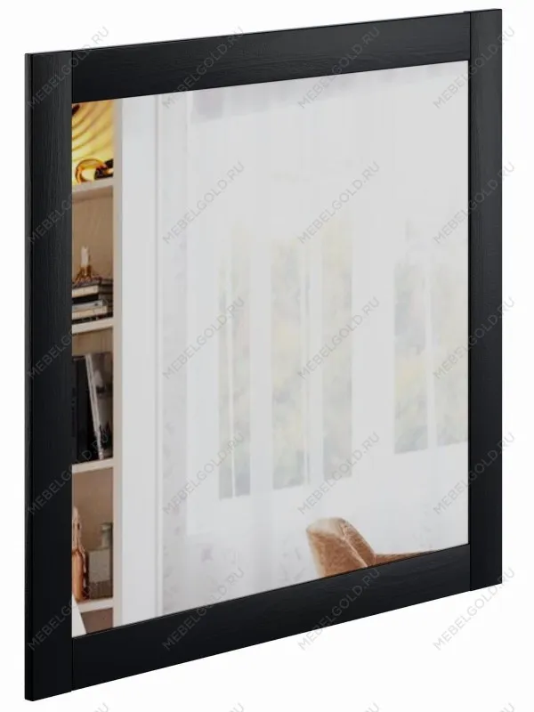 Зеркало настенное Сириус, 78х78 см, черно-коричневое, дуб венге | изображение 2