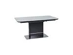 Стол обеденный Signal PALLAS Ceramic 160 раскладной (серый мрамор/черный матовый) | изображение 1