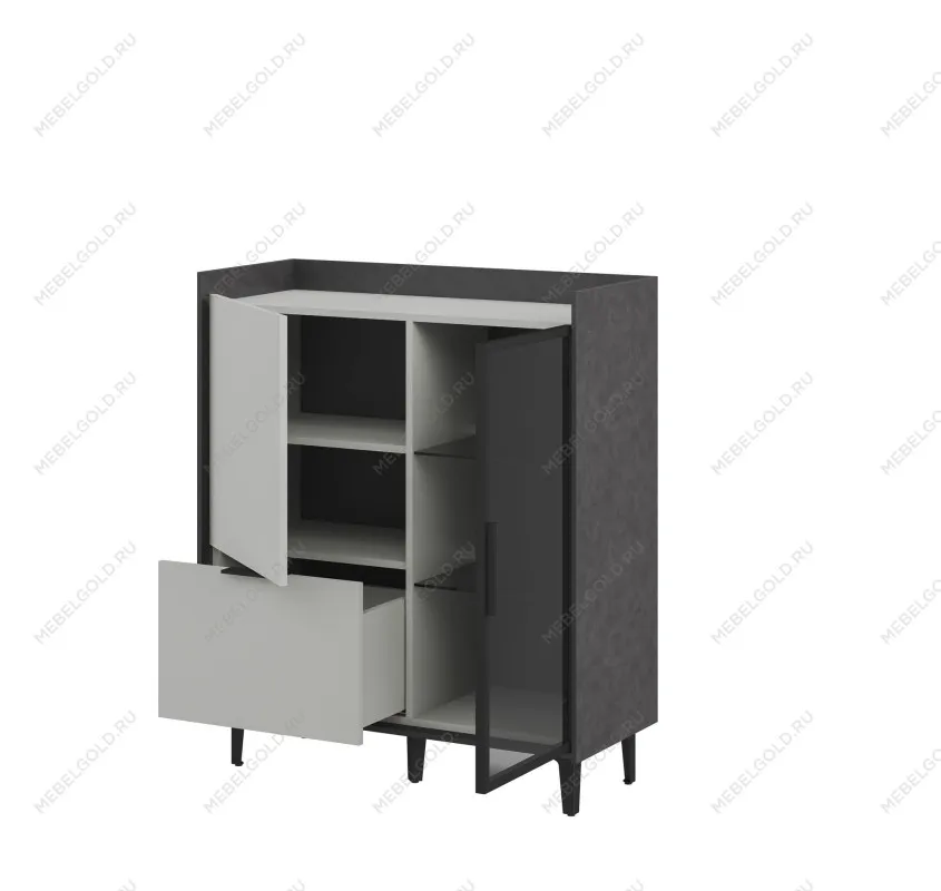 Шкаф комбинированный Модена Лунный камень МН-048-24 | изображение 1