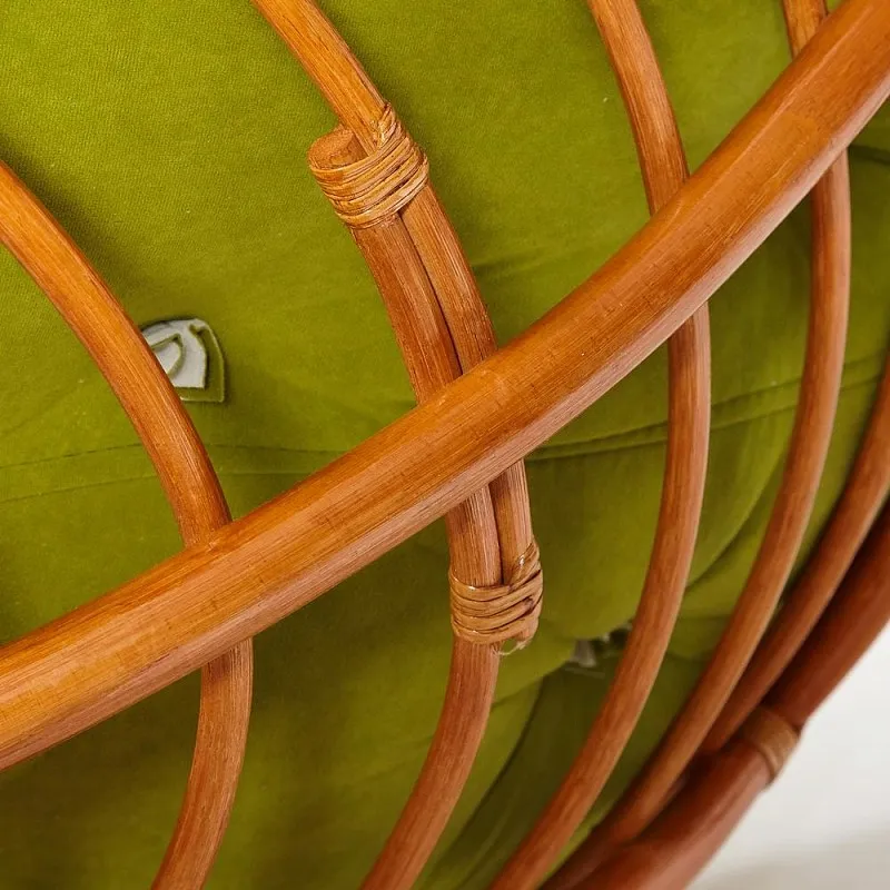 Кресло Papasan с подушкой Коньяк, флок | изображение 2