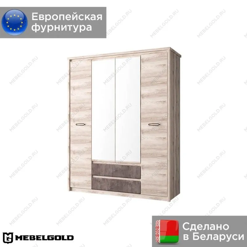 Шкаф 4-створчатый Джаз 4DG2S Z | изображение 1