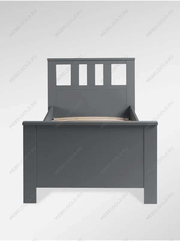 Кровать односпальная Сага, 90х200 см, серая | изображение 5