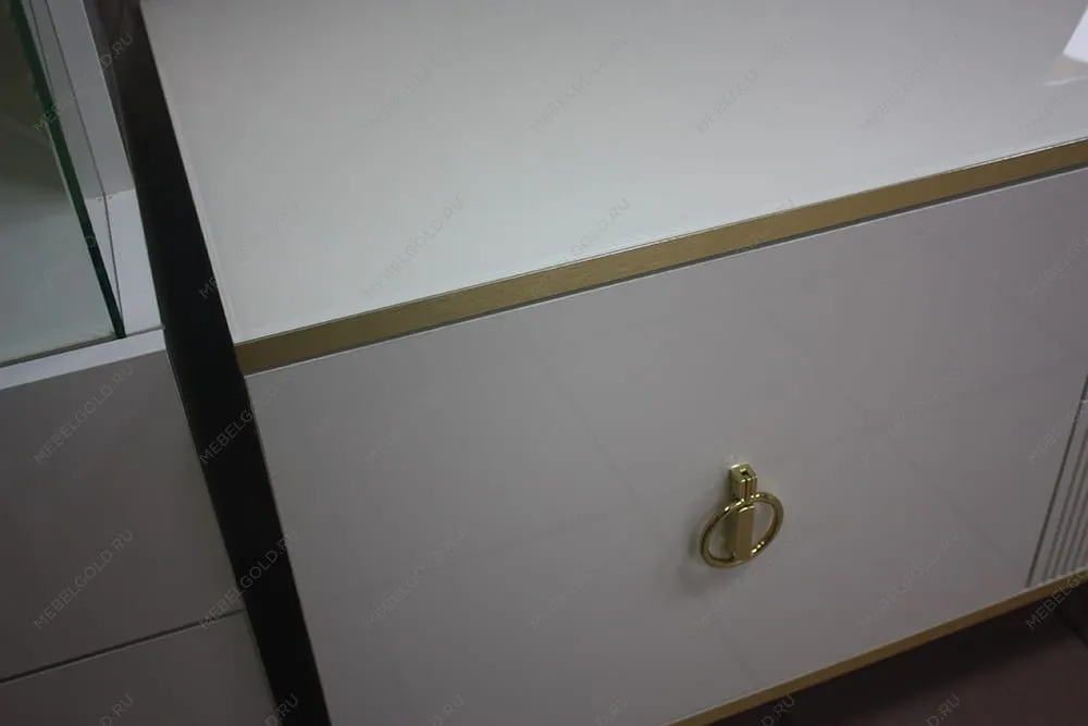 м. Марьина Роща - Тумба прикроватная (левая/правая) Римини СОЛО (белый золото) РМТП-1 (s) | изображение 1