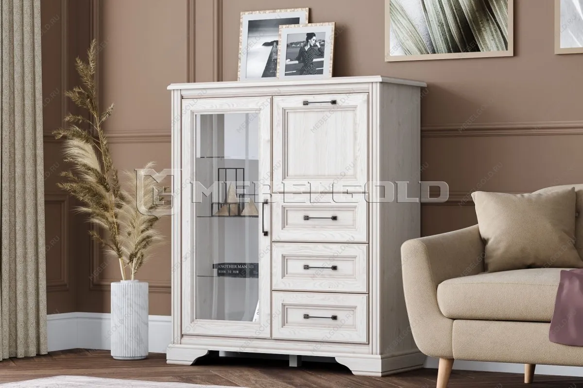 Тумба Стилиус KOM1W1B3S с подсветкой (Лиственница сибирская) | изображение 2