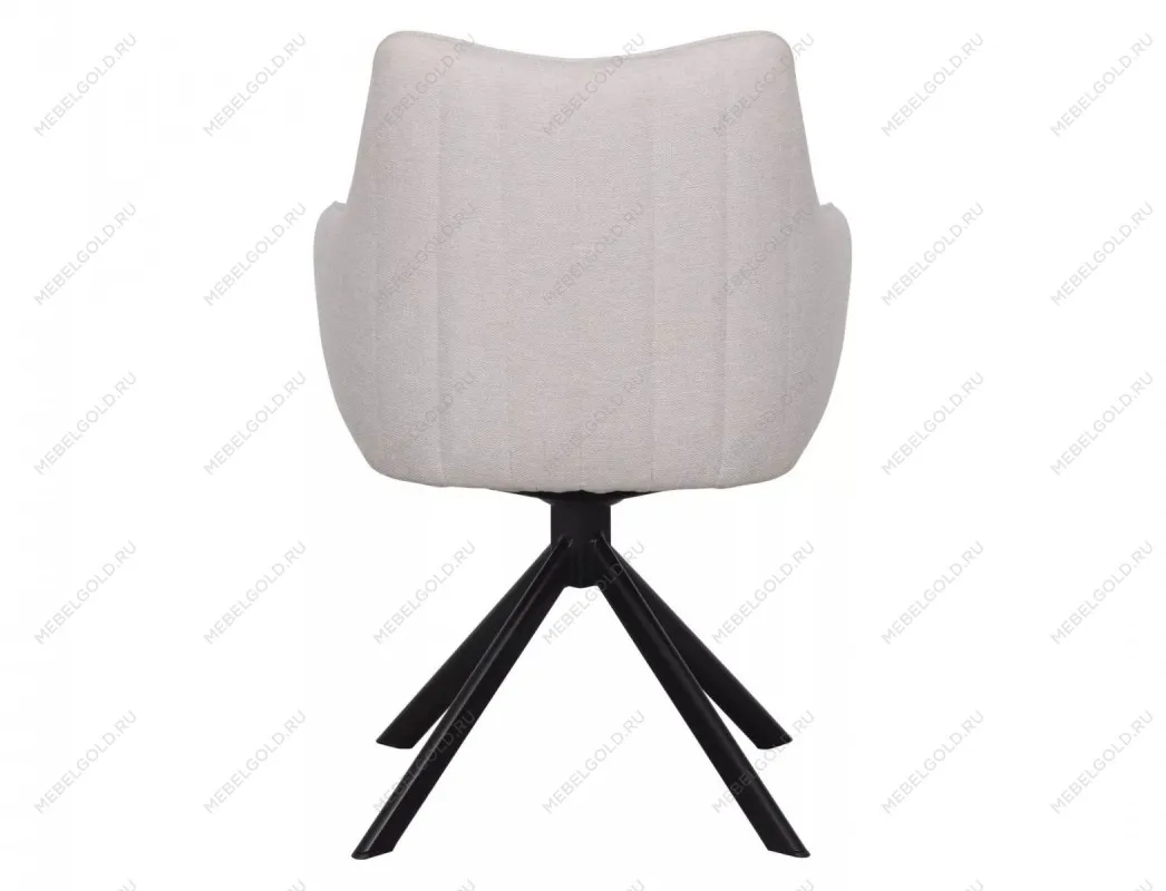 Стул кухонный Signal AZALIA Velvet Bluvel 30 поворотный (светло-бежевый/черный) | изображение 4