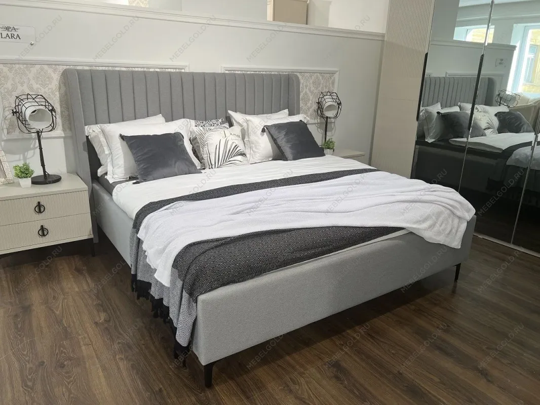 Кровать Стелла 180х200 светло серый камень | изображение 6