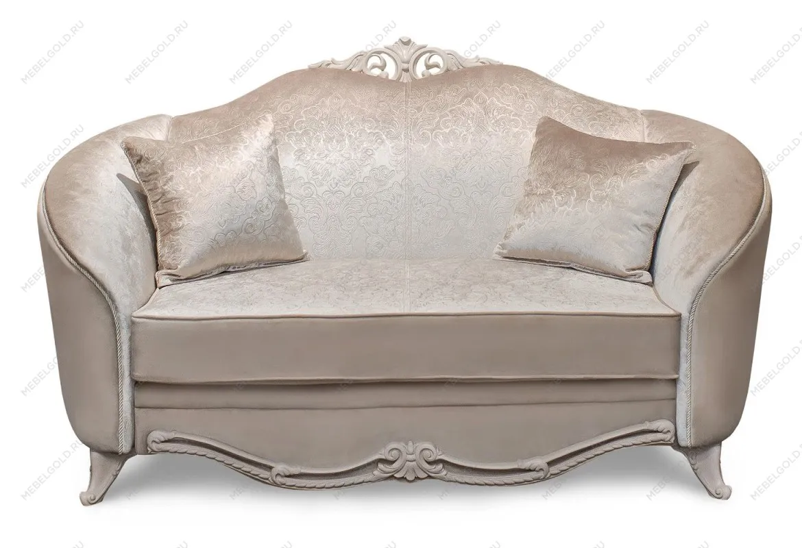 Диван Мокко 2х местный бежевый, без раскладного механизма | изображение 1