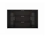 БРИМНЭС / СИРИУС тумба ИКЕА / IKEA 2 двери со стеклом и 3 ящика 156х95 Дуб Венге | изображение 1