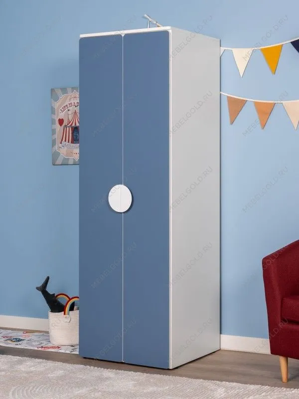 Шкаф Пикси распашной, с двумя дверьми и полкой 60x57x180, озорной василек | изображение 1