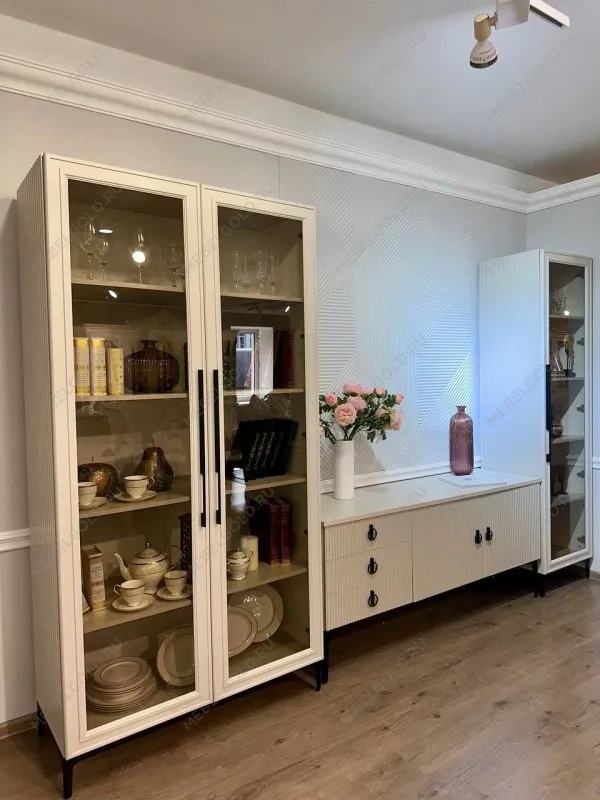 Гостиная Стелла 1+тв+2 светло серый камень | изображение 18