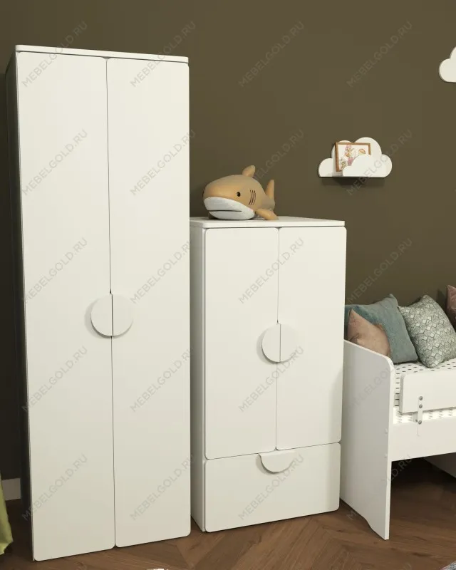 ПИКСИ шкаф распашной с 2 дверьми и полкой 60x57x183, робкий подснежник | изображение 5