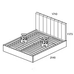Кровать Сабрина 160 с подъемником, цвет NEBBY 001 | изображение 1