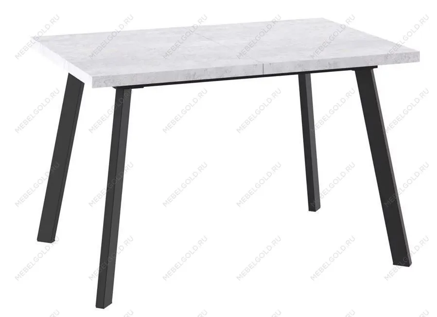 Стол раздвижной Бьерн-140(180)х85 Серый сланец/Чёрный