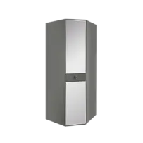 Шкаф угловой с зеркалом Римини СОЛО (Серый/Серебро) РМШУ1/1(s)