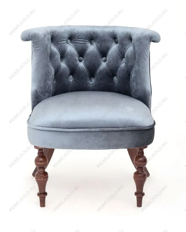 Кресло Бархат (темный тон/25 - грязно-голубой) | изображение 1