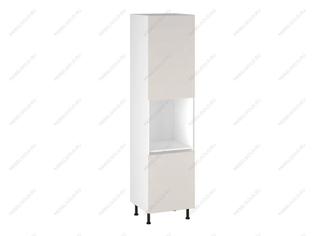 Шкаф-пенал 960 ПГ-60 бок правый МДФ, Виста (600*586*2456) Экокожа Белый, 26288