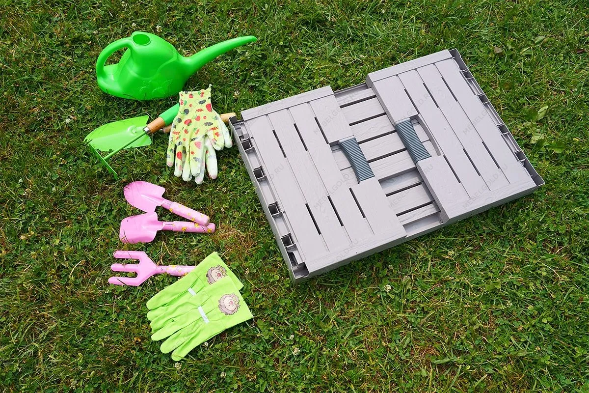 Ящик пластиковый складной Toomax Florida 50л, светло-серый | изображение 1