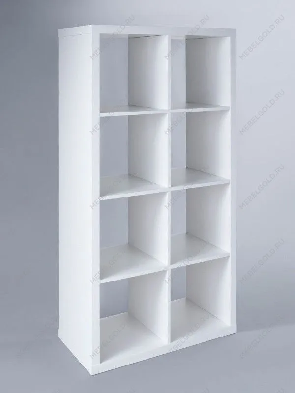 Стеллаж Фора, 8 полок, 77х147х38 см, белый | изображение 8