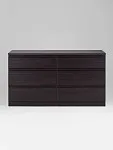 Комод Кастор, 6 ящиков, 129х40х71 см, черно-коричневый, дуб венге | изображение 10