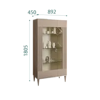 Витрина 2-ств. Римини СОЛО (Мокка/Серебро) (Правая) РМВ2-2С(s)