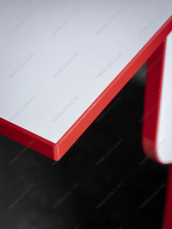 Стол компьютерный Вардиг, 100х75х82 см, белый/красный | изображение 6