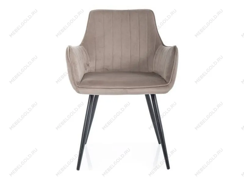 Стул кухонный Signal APPLE Velvet Bluvel 40 (темно-бежевый/черный)