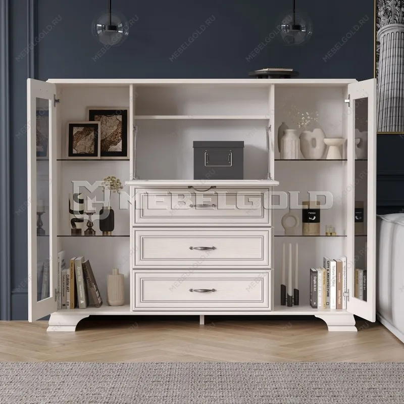 Тумба Тиффани 2V1D3S вудлайн кремовый | изображение 3