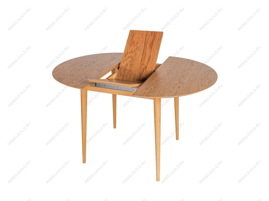 Стол обеденный ASHLEY раскладной 95/135 (Дуб натуральный с патиной темный орех) | изображение 7