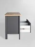 Тумба Сага, 2 ящика, 91х42х63 см, серая/ясень | изображение 11