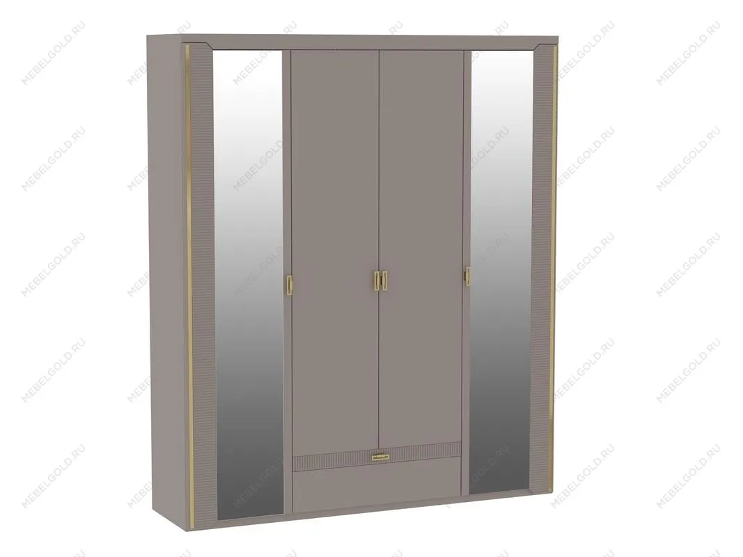 Шкаф 4-дверный NEW, Сиде (1960*523*2304) Мокко, 12627