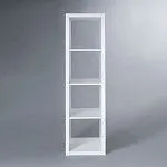 КАЛЛАКС / ФОРА Стеллаж ИКЕА / IKEA 4 с четырьми открытыми ячейками, тамбурат, белый | изображение 2