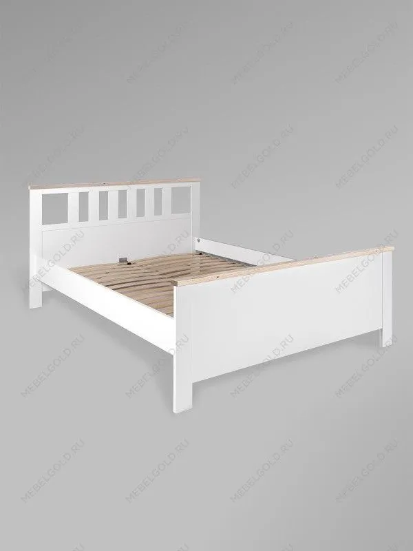 Кровать двуспальная Сага, 160х200 см, белая/ясень | изображение 10