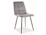 Стул кухонный SIGNAL MILA VELVET (серый/черный мат) | изображение 1