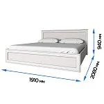 Кровать Тиффани 180 с подъемным механизмом вудлайн кремовый | изображение 2