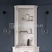 Шкаф с витриной Тиффани 1VU вудлайн кремовый