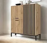 Комод Halmar LAMINO KM-2 (дуб крафт/черный) | изображение 1