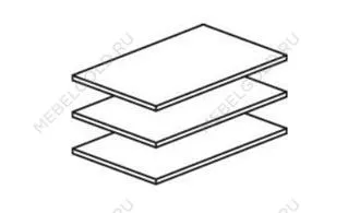 Полки для шкафа Патрисия 1-ств крем корень глянец | изображение 1