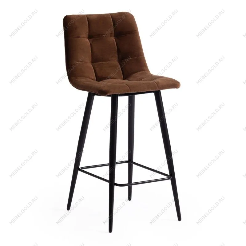 Стул полубарный CHILLY (mod. 7095пб) коричневый barkhat 11/черный
