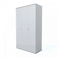 Шкаф 3-х дверный Римини (Белый/Серебро) РМШ2/3