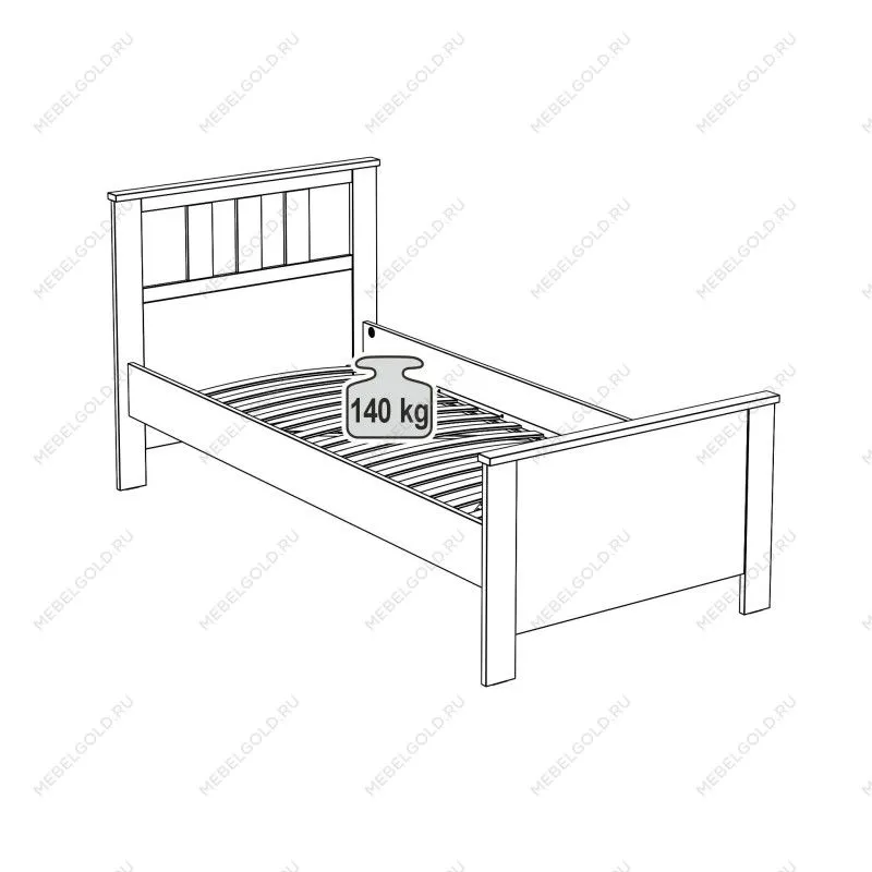 Кровать односпальная Сага, 90х200 см, темно-бирюзовая | изображение 9