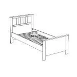 Кровать односпальная Сага, 90х200 см, темно-бирюзовая | изображение 9