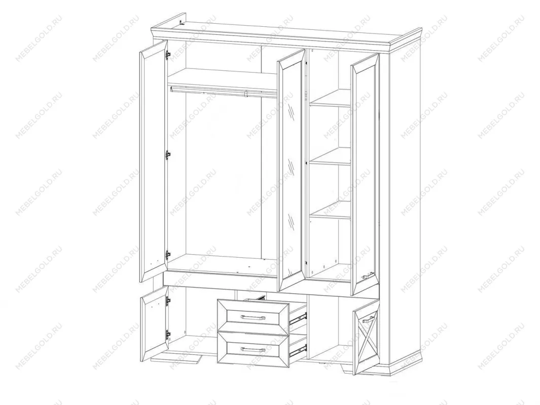 Шкаф Марсель SZF5D2S - Выставка Лобня | изображение 6