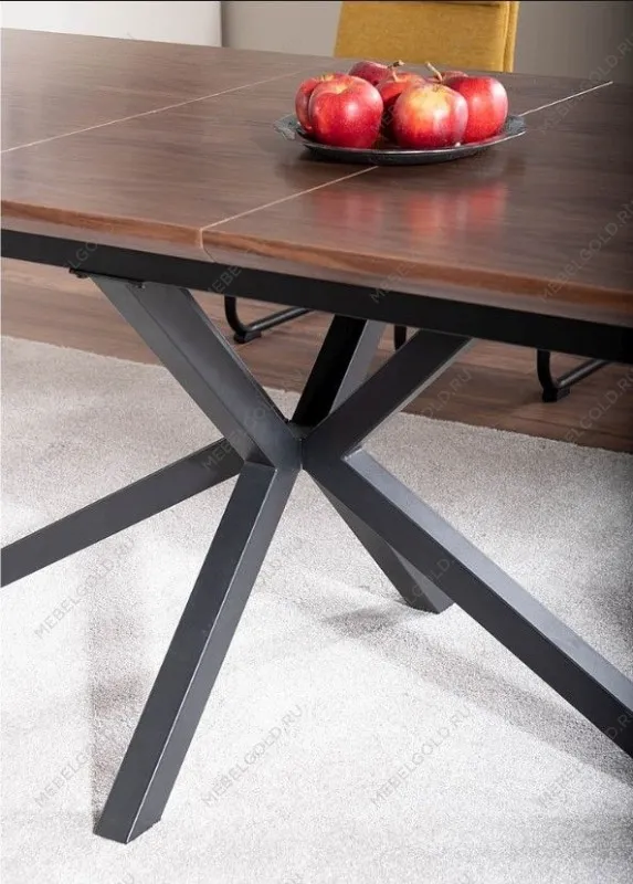 Стол обеденный Signal LOGAN раскладной (орех/черный) | изображение 4