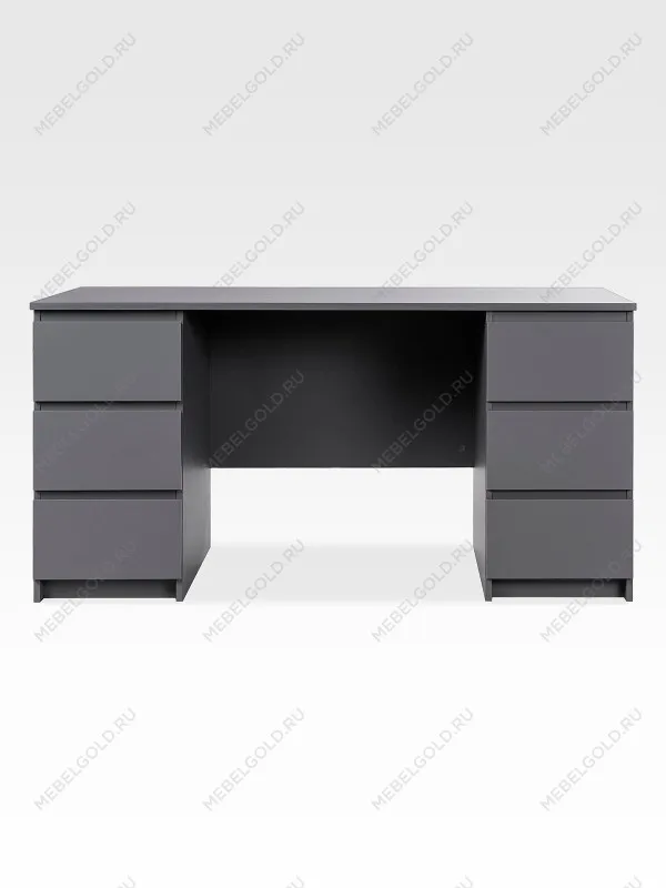 Стол письменный Кастор, 6 ящиков, 151х65х75 см, серый | изображение 6