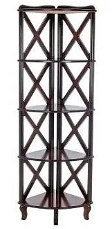 Стеллаж угловой Джульетта-4 (орех )