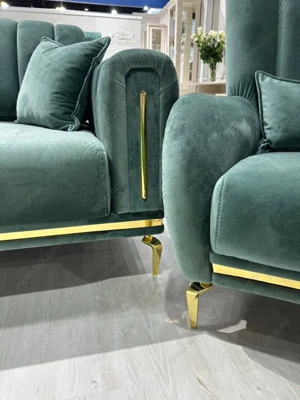 Диван Замира 3х местный оливковый | изображение 10