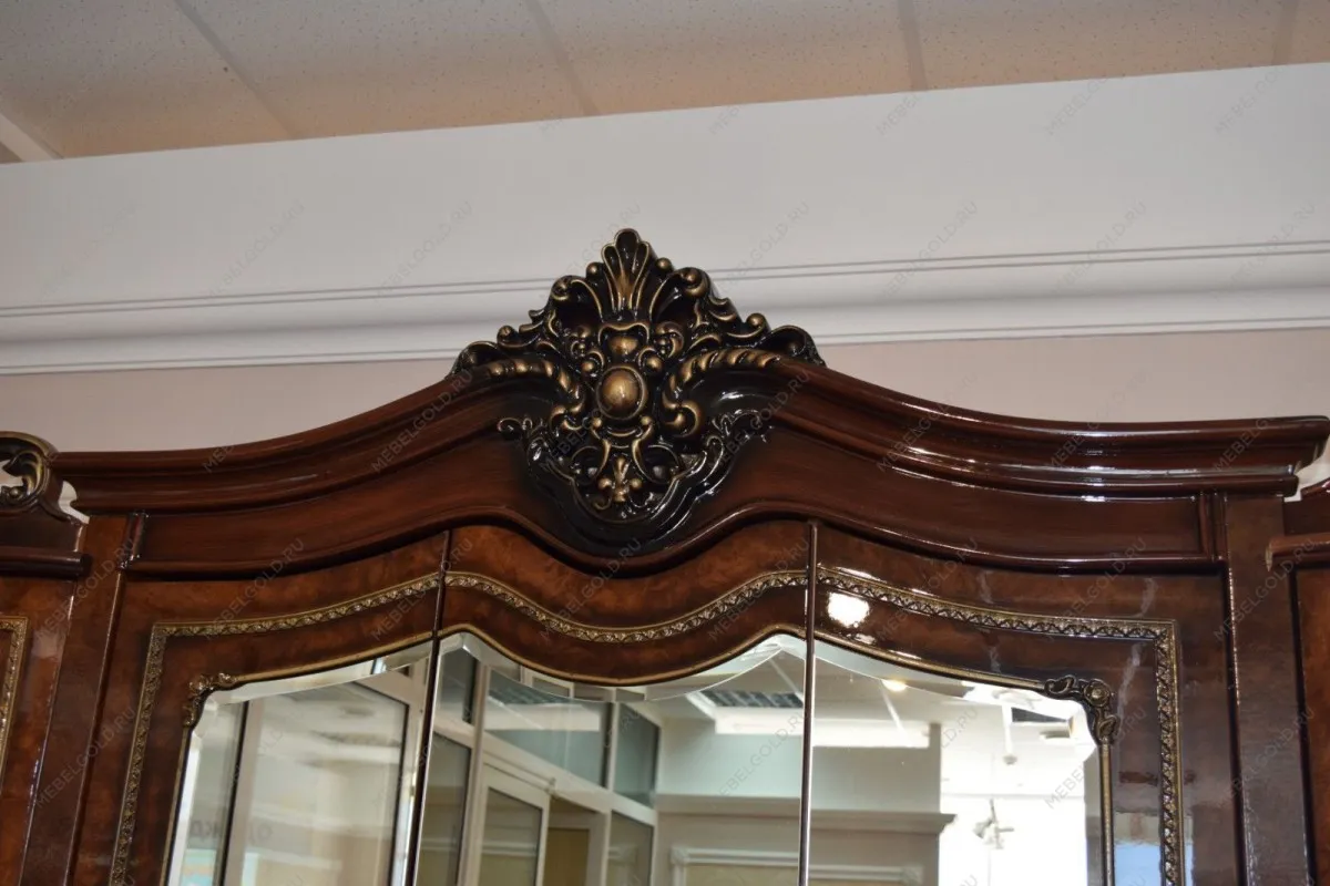 Шкаф Джоконда 5-дверный корень дуба глянец | изображение 1