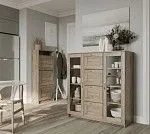 БРИМНЭС / СИРИУС тумба ИКЕА / IKEA 2 двери со стеклом и 4 ящика 117х123 сонома | изображение 4